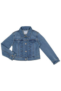 LS BOW DTL DENIM JACKET