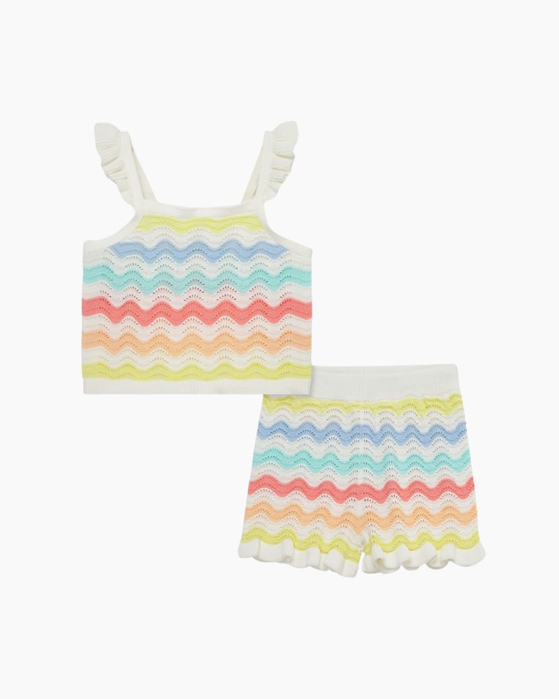 SL WAVY POINTELLE KNIT TANK/SHORT SET