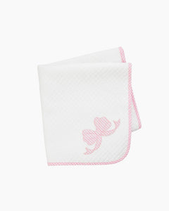 PINK BOW QUILTED BLANKET