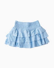 Load image into Gallery viewer, SMOCKED WAIST TERRY RUFFLE SKIRT
