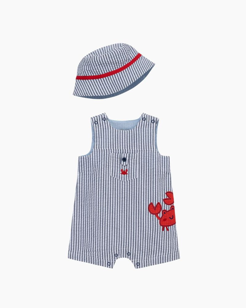 SL CRAB SUNSUIT RMPR + HAT