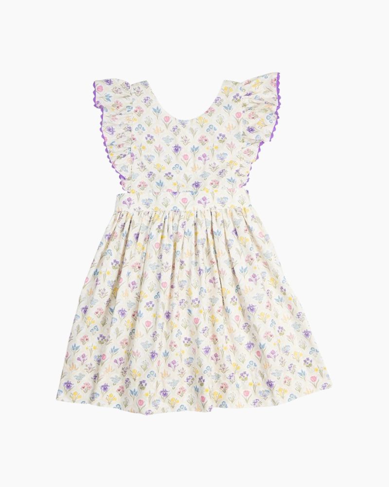 CS RFL SLV FLOWERS PINAFORE DRESS