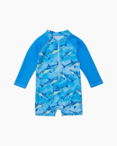 1P LS JAWSOME WAVES SUNSUIT