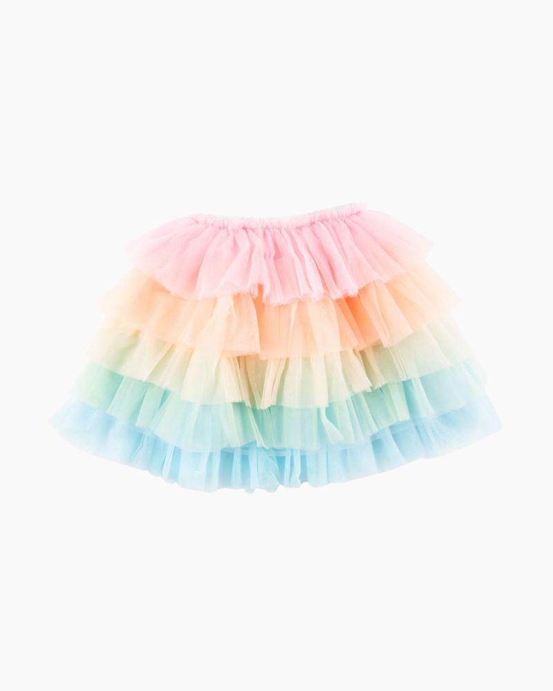 COLORBLOCK TIERED TUTU SKIRT