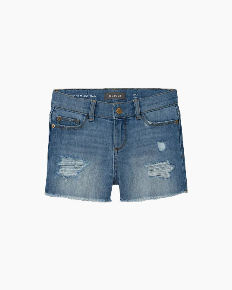 DISTRESSED RAW HEM CUT OFF SHORT