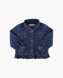 LS RUFFLE DENIM JACKET