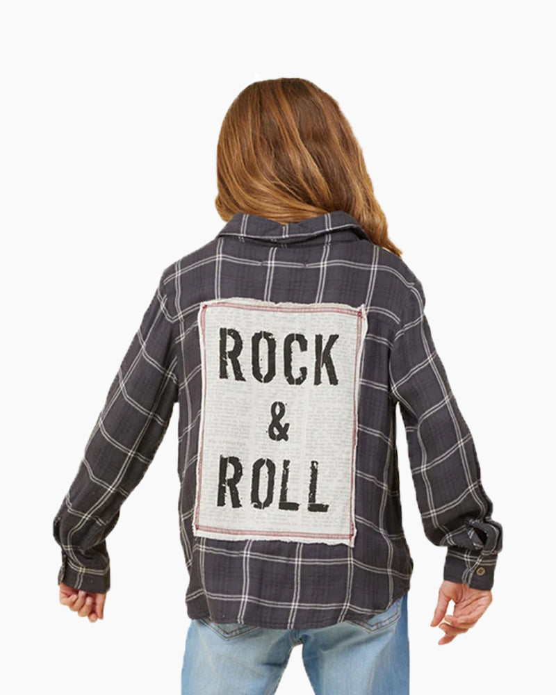 LS ROCK & ROLL PATCH FLANNEL BD