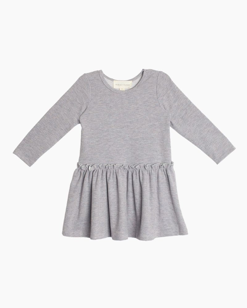 LS COZY HEATHERED DRESS