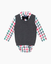 Load image into Gallery viewer, PLAID BUTTON DOWN SHIRT &amp; SWEATER VEST
