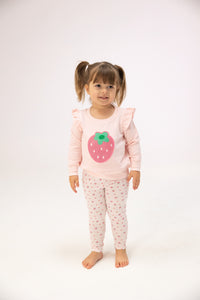 LS STRAWB FRCH TER RFFL SWTSHRT/LEG SET