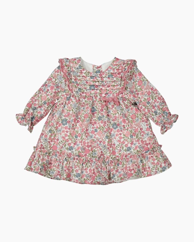 LS LIBERTY FLRL PINTUCK YOKE DRESS