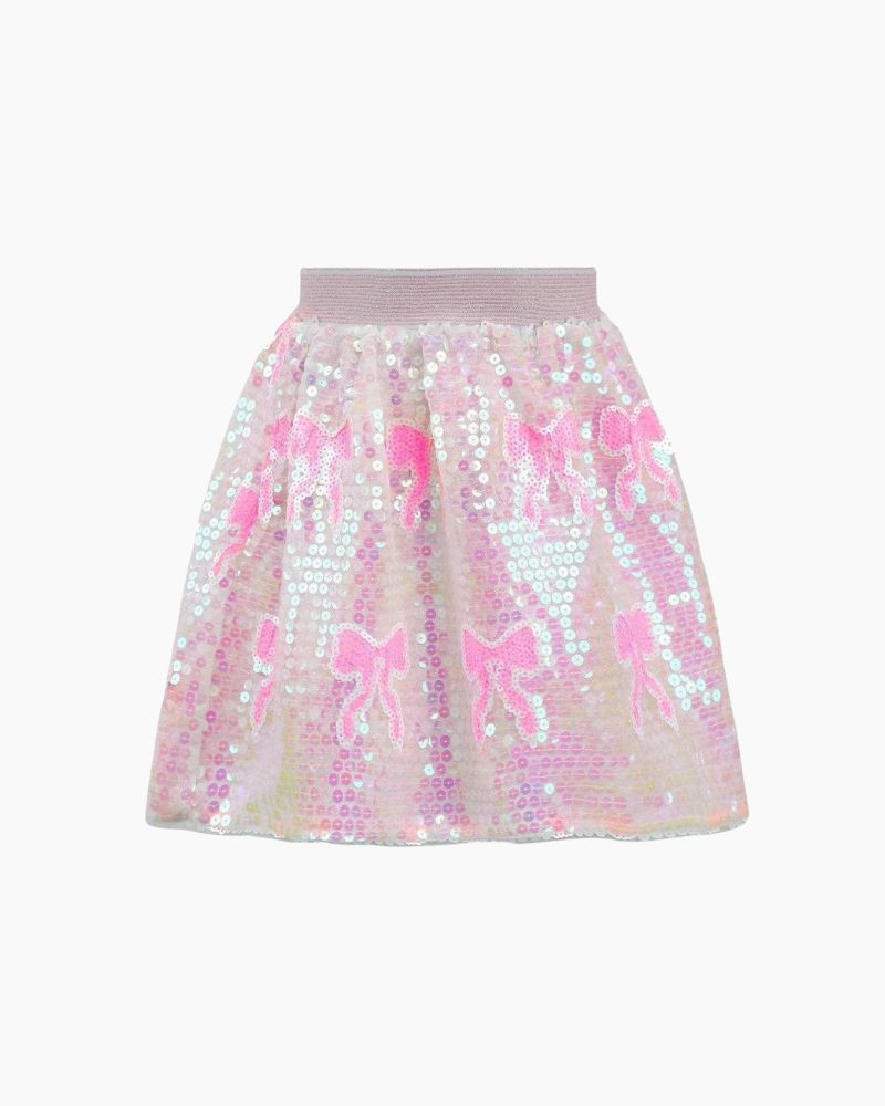 SEQUIN BOW SKIRT