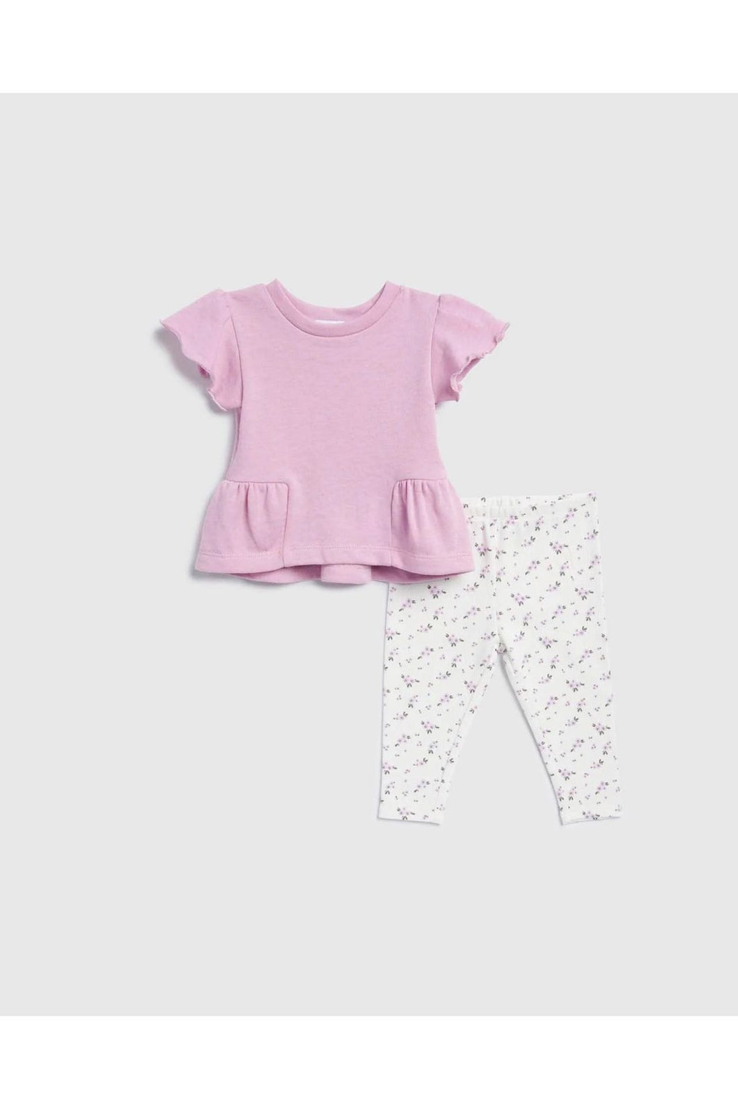 SS BBY FLTR TOP/FLORAL LEG