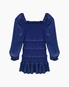 LS LAILA SHEER SLEEVE SMOCKED DRESS