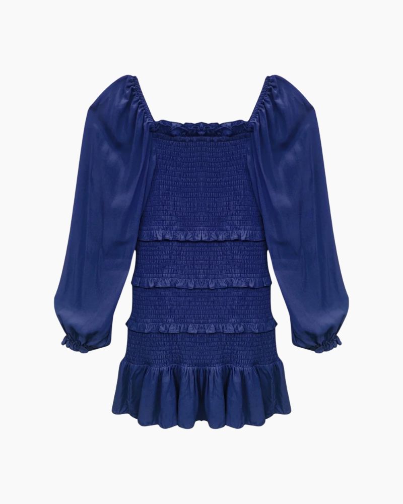 LS LAILA SHEER SLEEVE SMOCKED DRESS