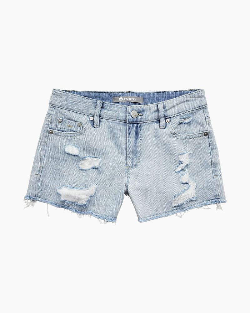 DISTRSSD FRAY HEM SHORT