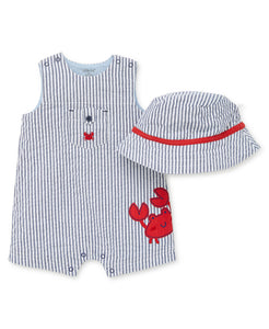 SL CRAB APLQ SHORTALL & HAT SET