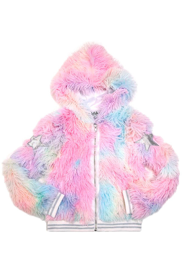 LS T.DYE FURRY JACKET