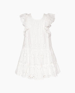 CS FLTR SLV TIERED EYELET DRESS