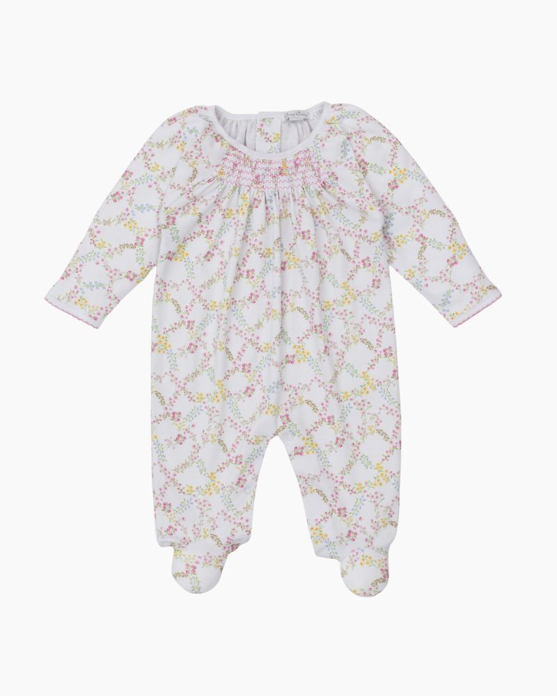 LS GARDEN TRELLIS SMOCK FOOTIE