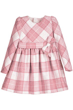 Load image into Gallery viewer, BOW DTL MTLC PLAID DRESS
