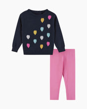 Load image into Gallery viewer, INFANT HEARTS SWEATER &amp; LEG SET
