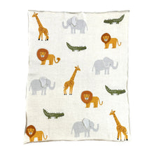 Load image into Gallery viewer, SAFARI 3D INTARSIA BLANKET 30&quot;X42&quot;
