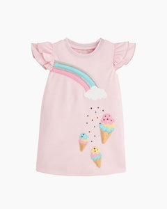 CS FLTR SLV SPARKLE ICE CREAM DRESS