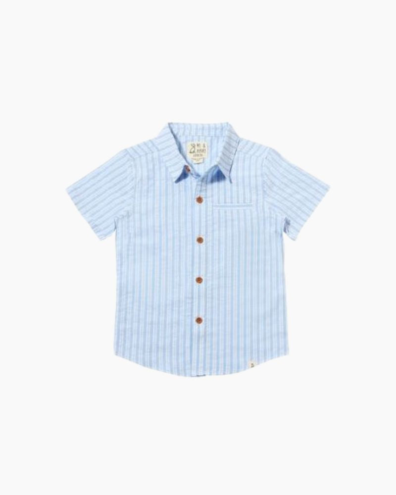 SS VERT STRIPE WOVEN BD SHIRT