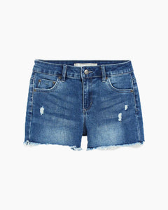 FRAY HEM DENIM SHORT