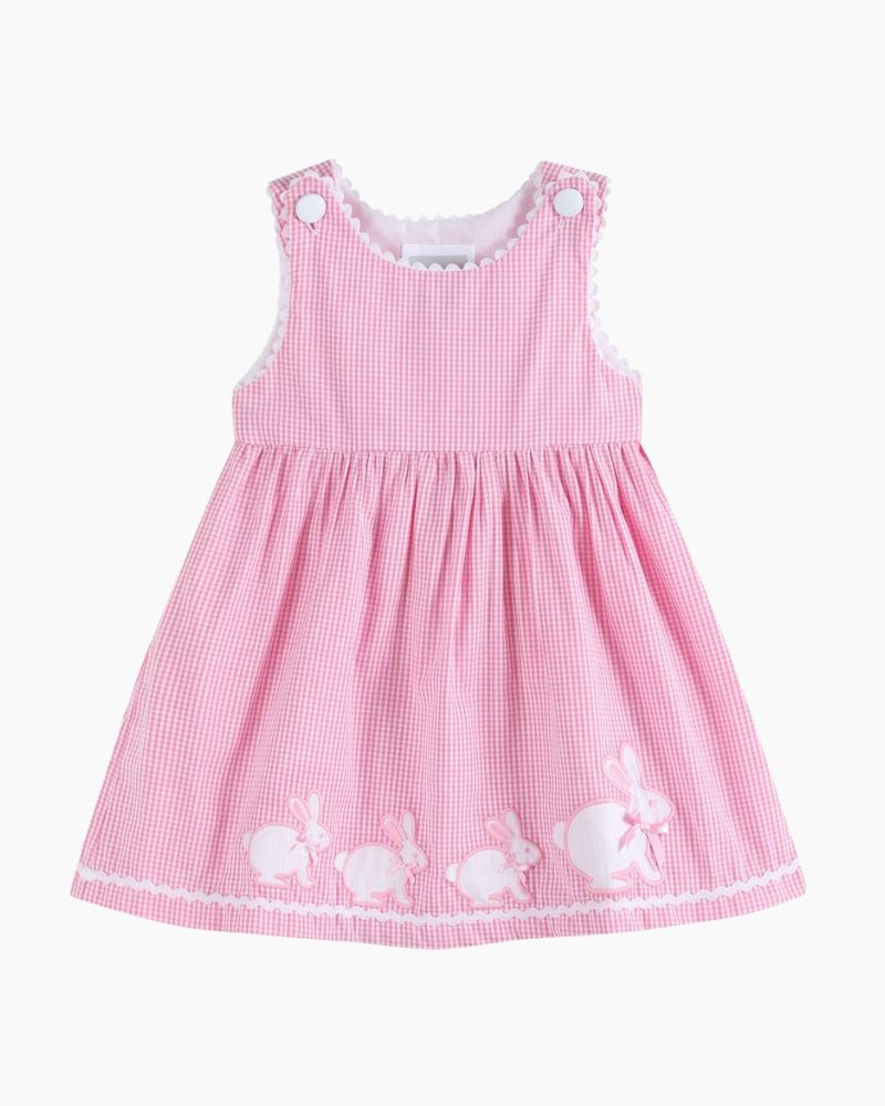 SL GINGHM BUNNY FAM BTTN DRESS