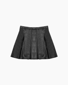 METALLIC PLEATED SKIRT