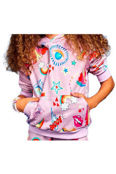 SCATTER ICONS ZIP HOODY