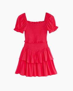 SOLID LAINEY RUFFLE BOTTOM DRESS