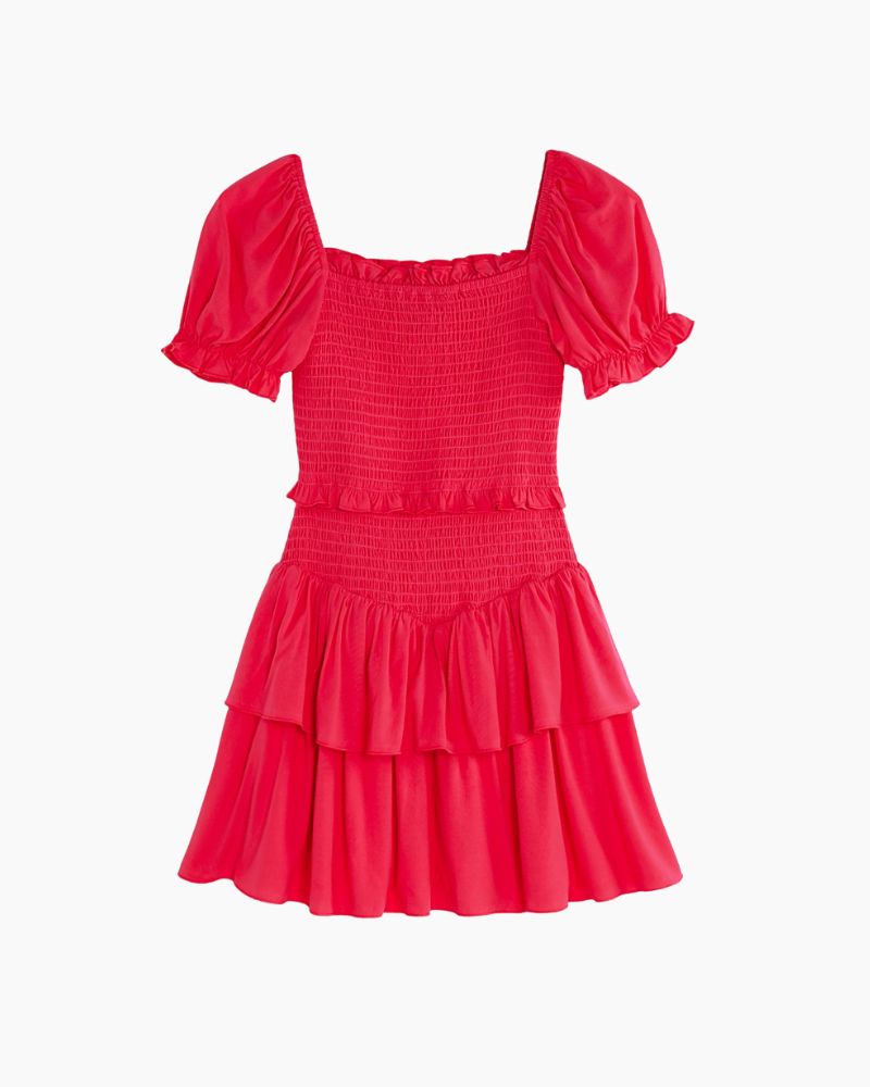 SOLID LAINEY RUFFLE BOTTOM DRESS