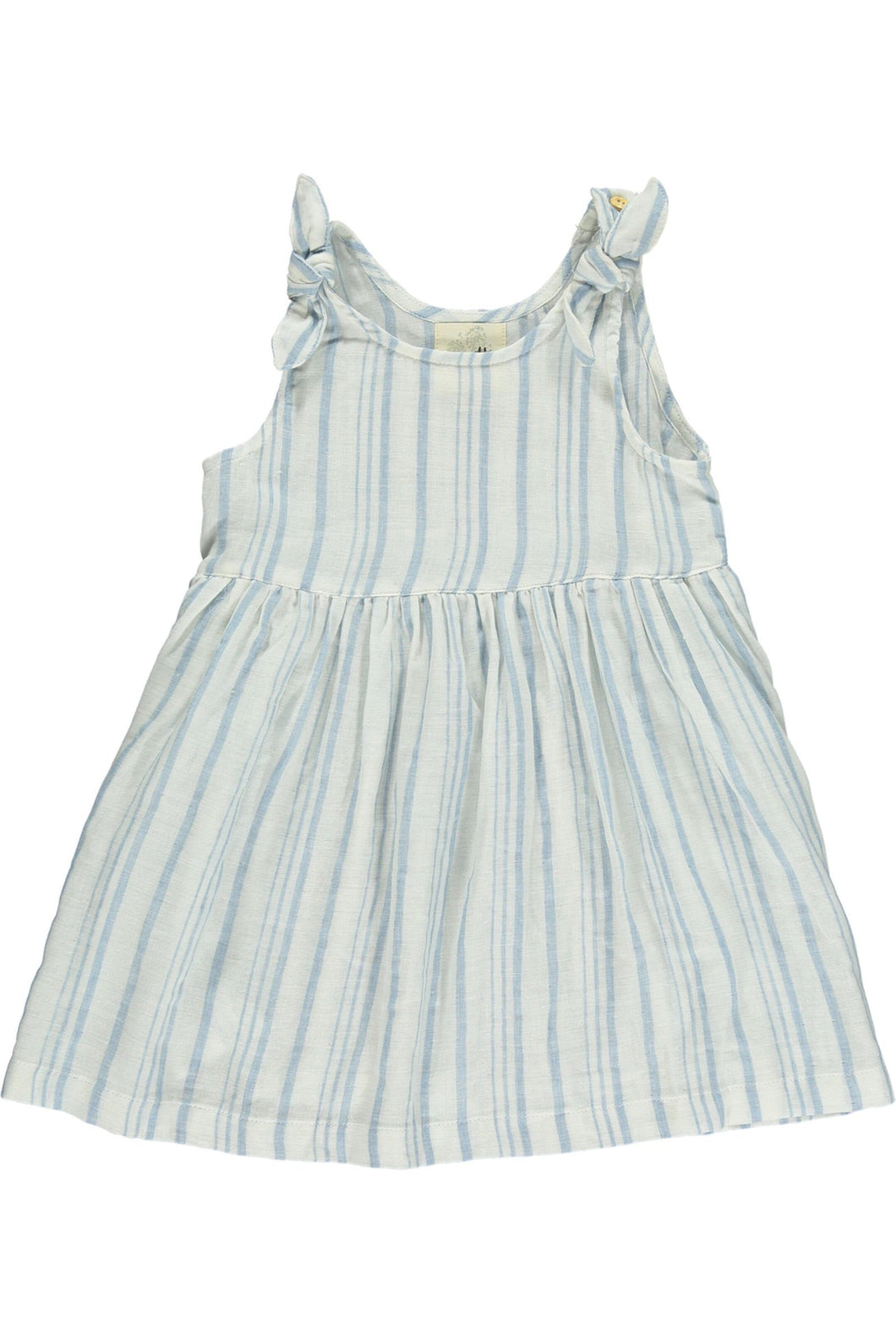 SL KNOT SHLDR VERT STRIPES DRESS