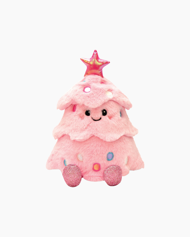 GLITTER PINK XMAS TREE PLUSH