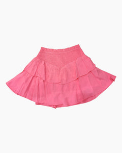 SOLID TIERED RUFFLE SKIRT