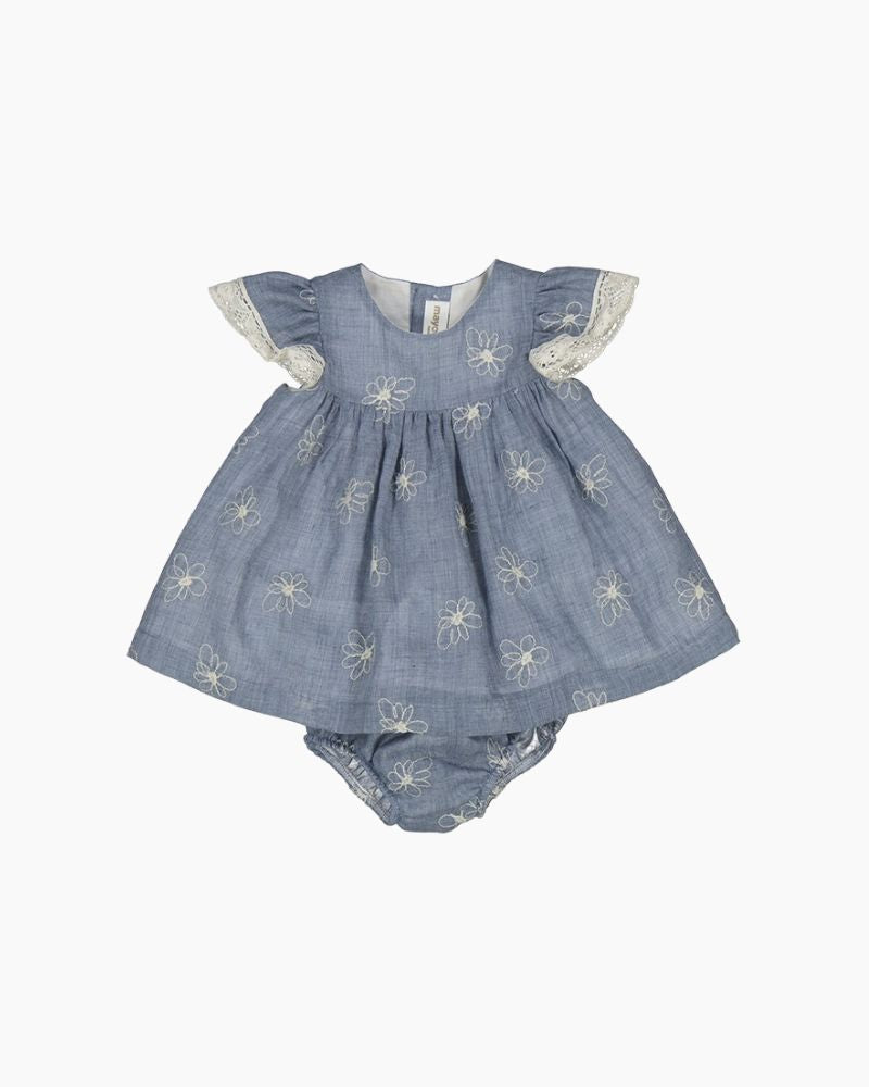 CS FLRL EMB CHAMBRAY DRESS