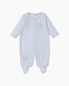 LS VELOUR GIRAFFE GLEE FOOTIE