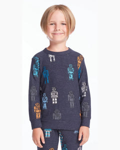 LS SCATTER ROBOTS SWEATSHIRT