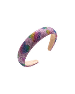 CRYSTAL RAINBOW HEARTS HEADBAND - PINK/MULTI