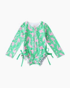 1P PALM LEAVES RFL SUIT