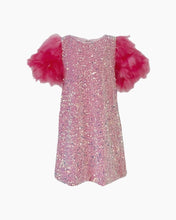 Load image into Gallery viewer, CS FEATHER SLEEVE SEQUINS DRESS
