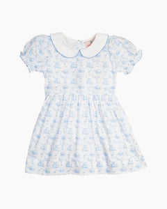 CS PP COLLAR BUNNY TOILE DRESS