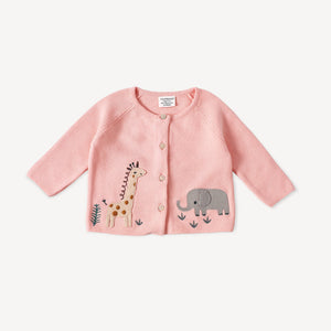 ANIMAL EMBROIDERED CARDIGAN