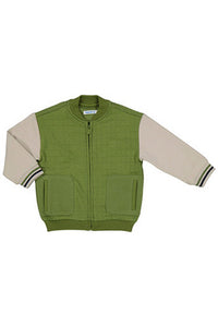 QUILTED DTL COLOR BLOCK BOMBER