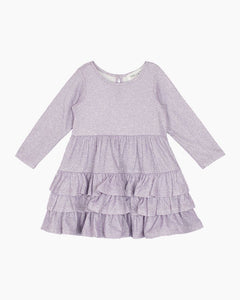 LS RUFFLE BTTM DRESS