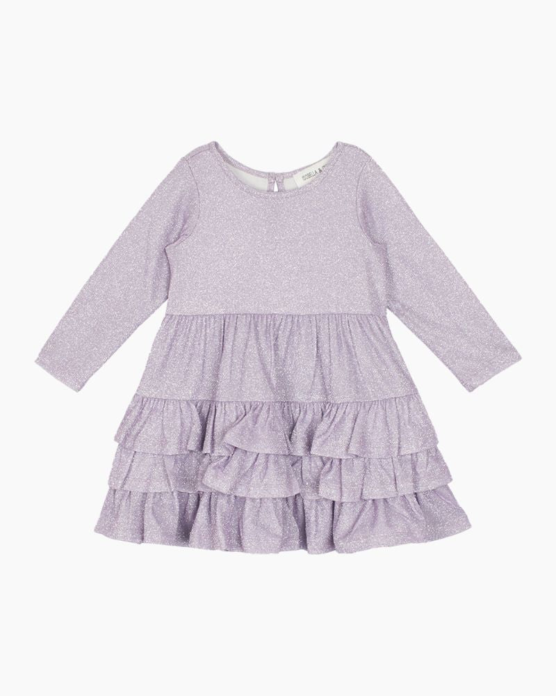 LS RUFFLE BTTM DRESS