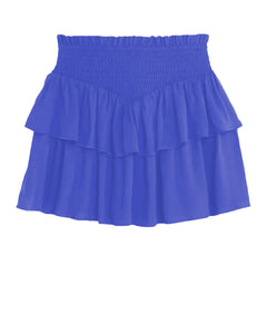 SOLID TIERED RUFFLE SKIRT